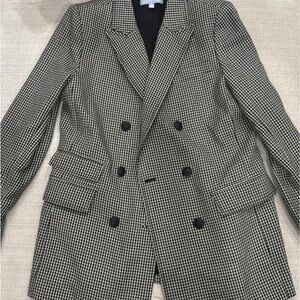 Classic Black and White Houndstooth Blazer
